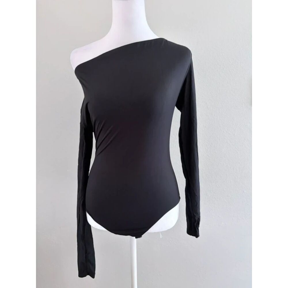 Black Off-Shoulder Bodysuit | Y2K Sexy Going Out One-Shoulder Top